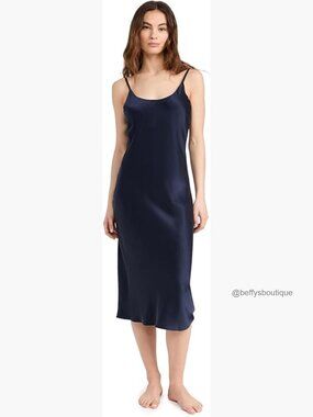 Women's Washable Silk Slip Dress - Bias Cut Midi